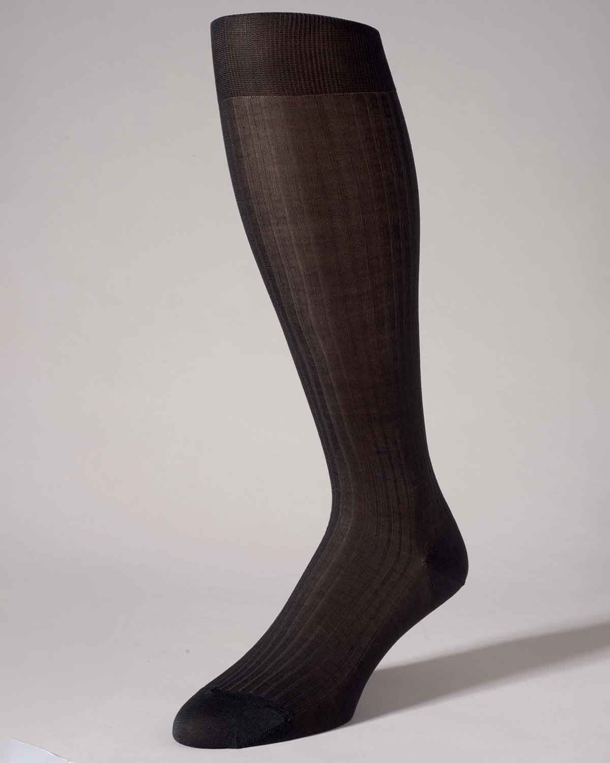 Pantherella Pure Cotton Knee Socks - Grey - Country Collection
