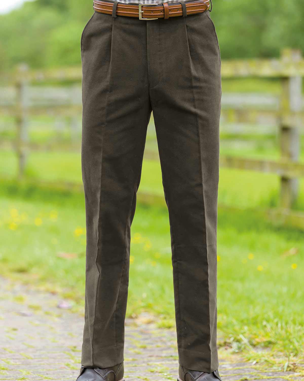 Moleskin Trousers  Mens - Dark Brown - Country Collection