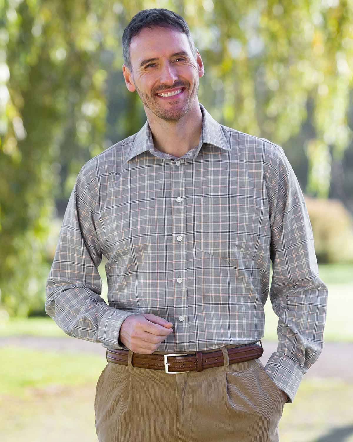 Tattersall Check Pure Cotton Twill Shirt - Lincoln - Country Collection