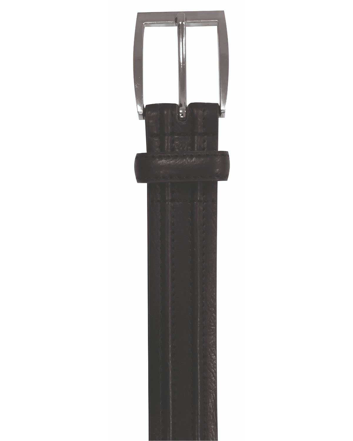 Raised Leather Belt - Black - Country Collection