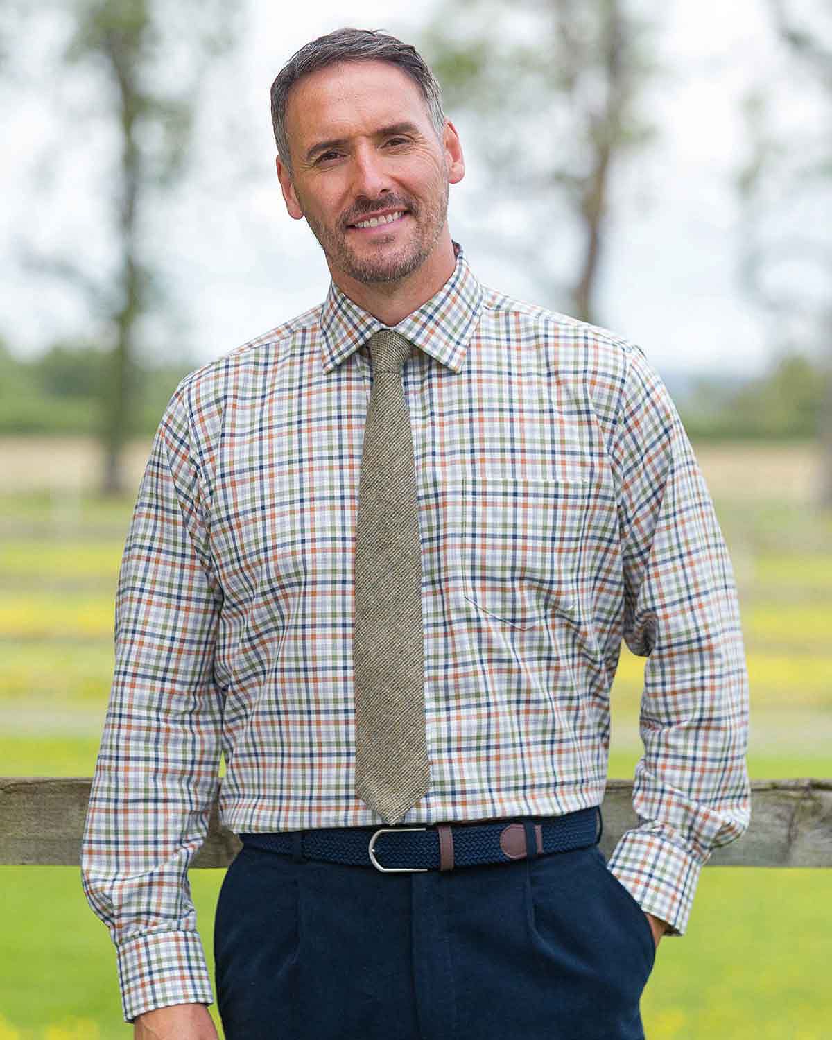 Tattersall Check Cotton & Wool Shirt - Keswick - Country Collection
