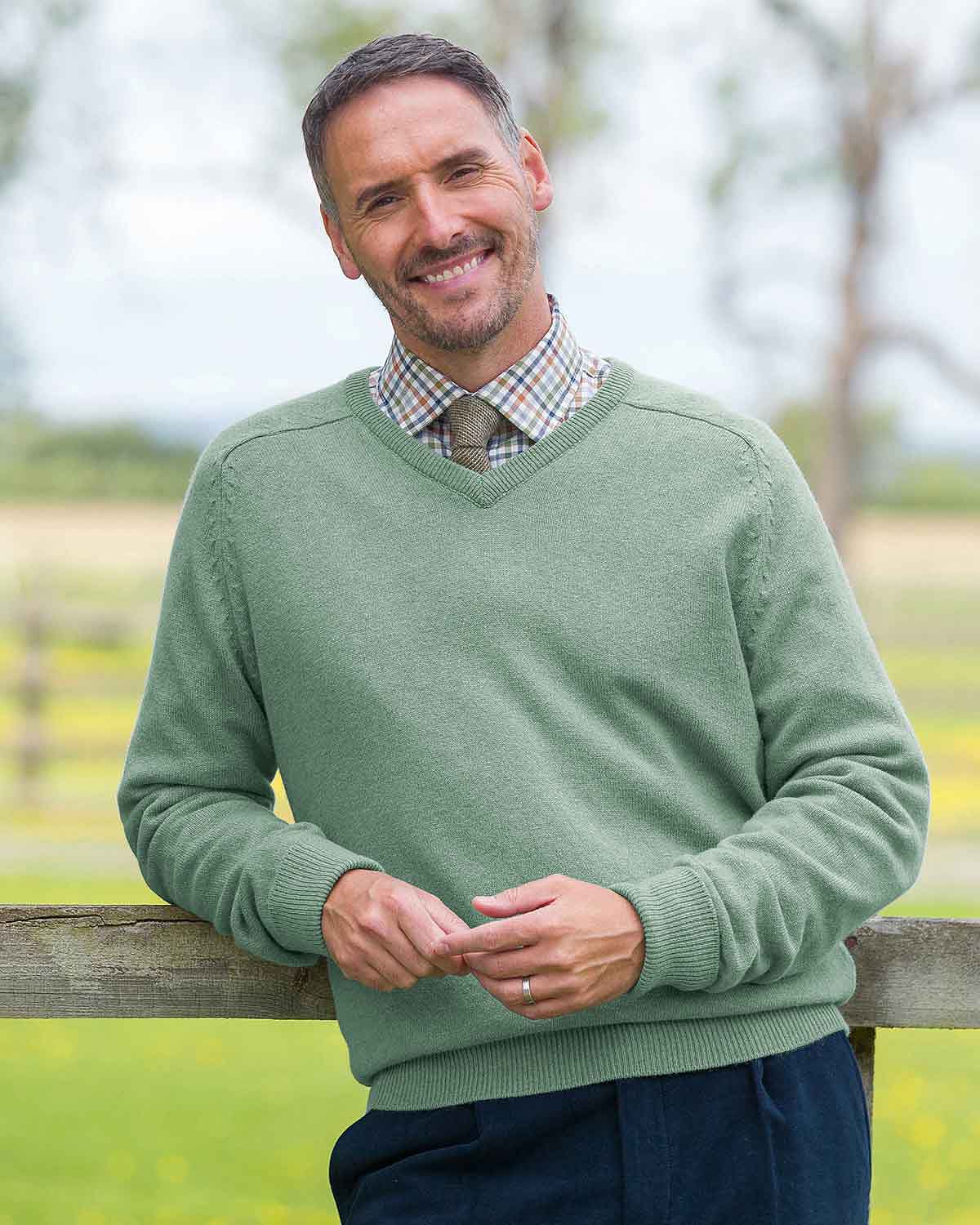 Keswick Tattersall Check Cotton & Wool Shirt - Image 2 - Country Collection