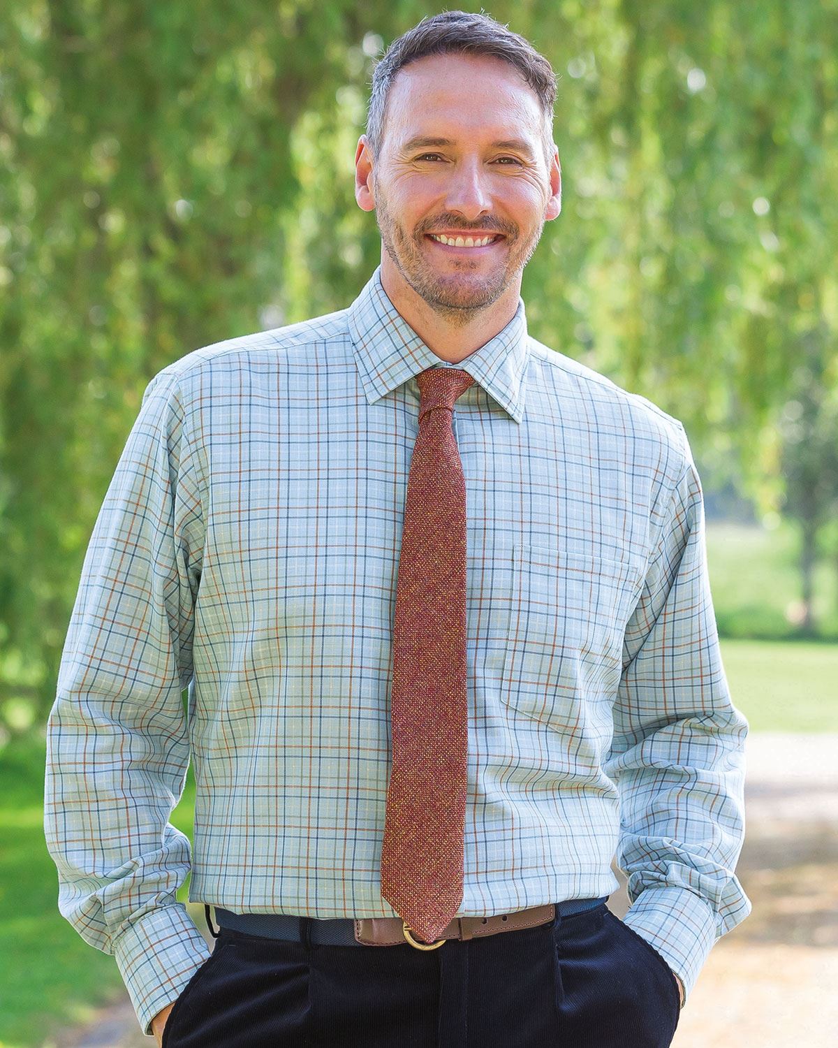 Tattersall Check Cotton & Wool Shirt - Leicester - Country Collection
