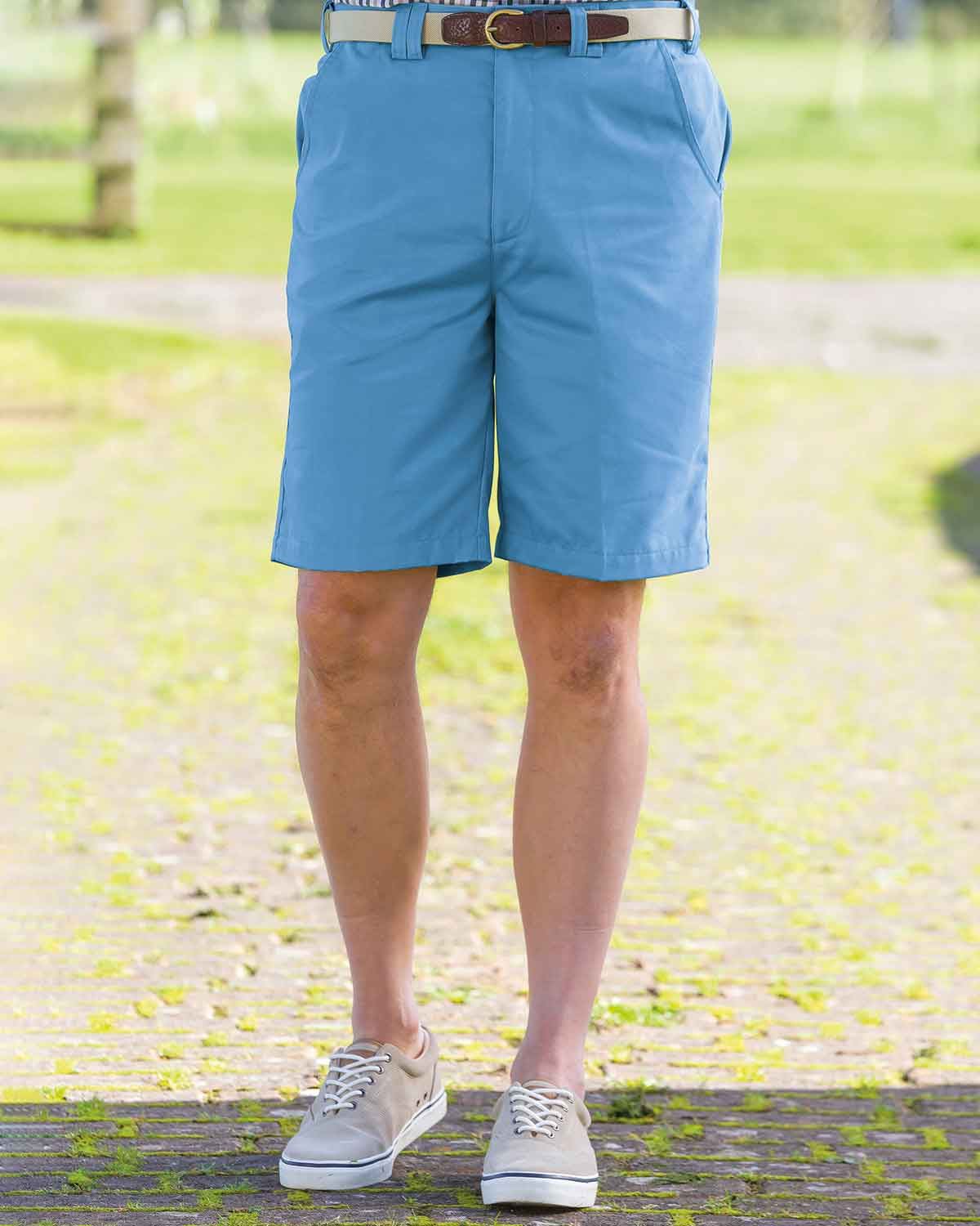 Expandaband Waist Shorts - Soft Blue - Country Collection