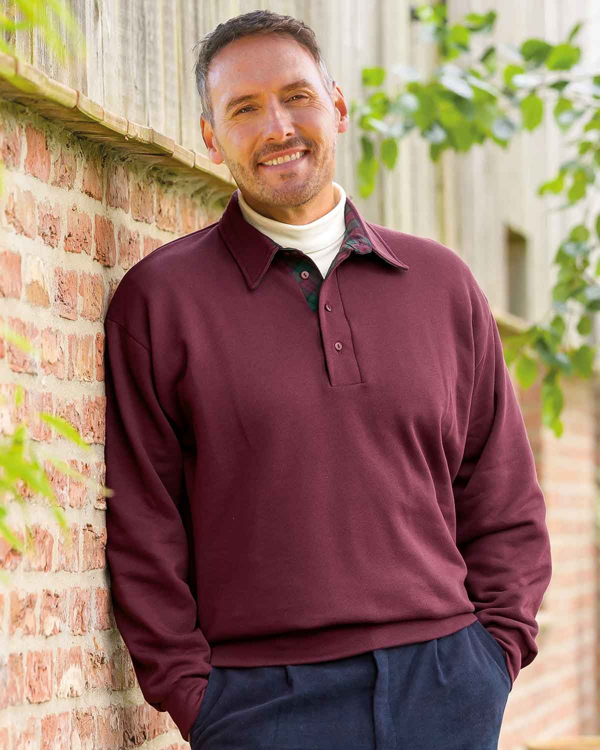 Trimmed Sweatshirt - Port - Country Collection