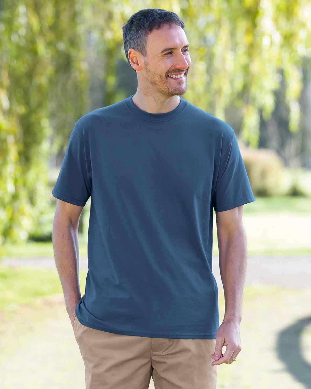 Crew Neck T Shirt - Denim - Country Collection