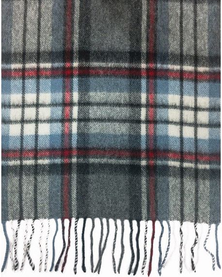 Pure Lambswool Scarf - Grey Checked - Country Collection