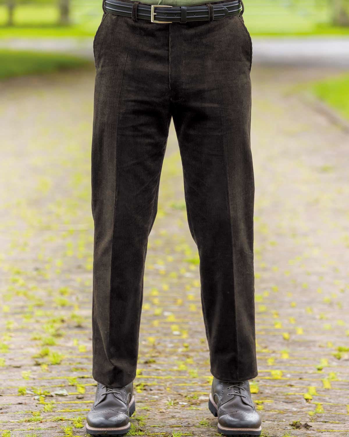 Expandaband Cord Trousers - Dark Olive - Country Collection