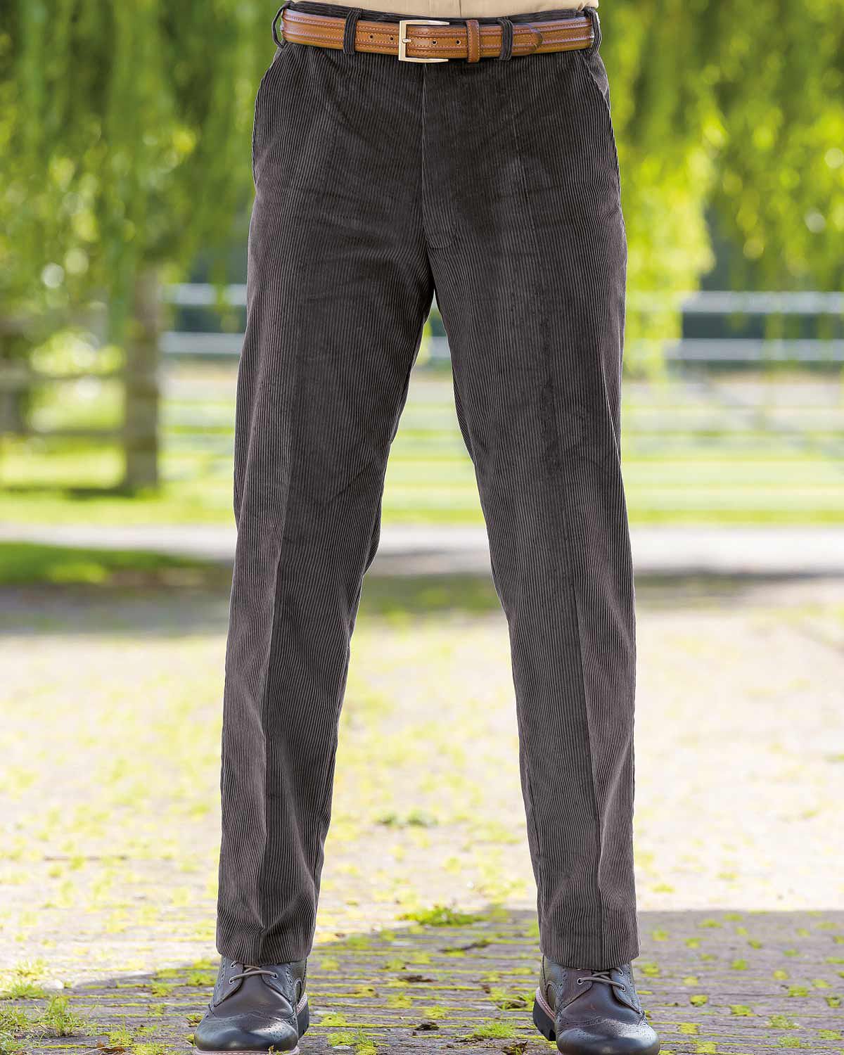 Expandaband Cord Trousers - Dark Grey - Country Collection