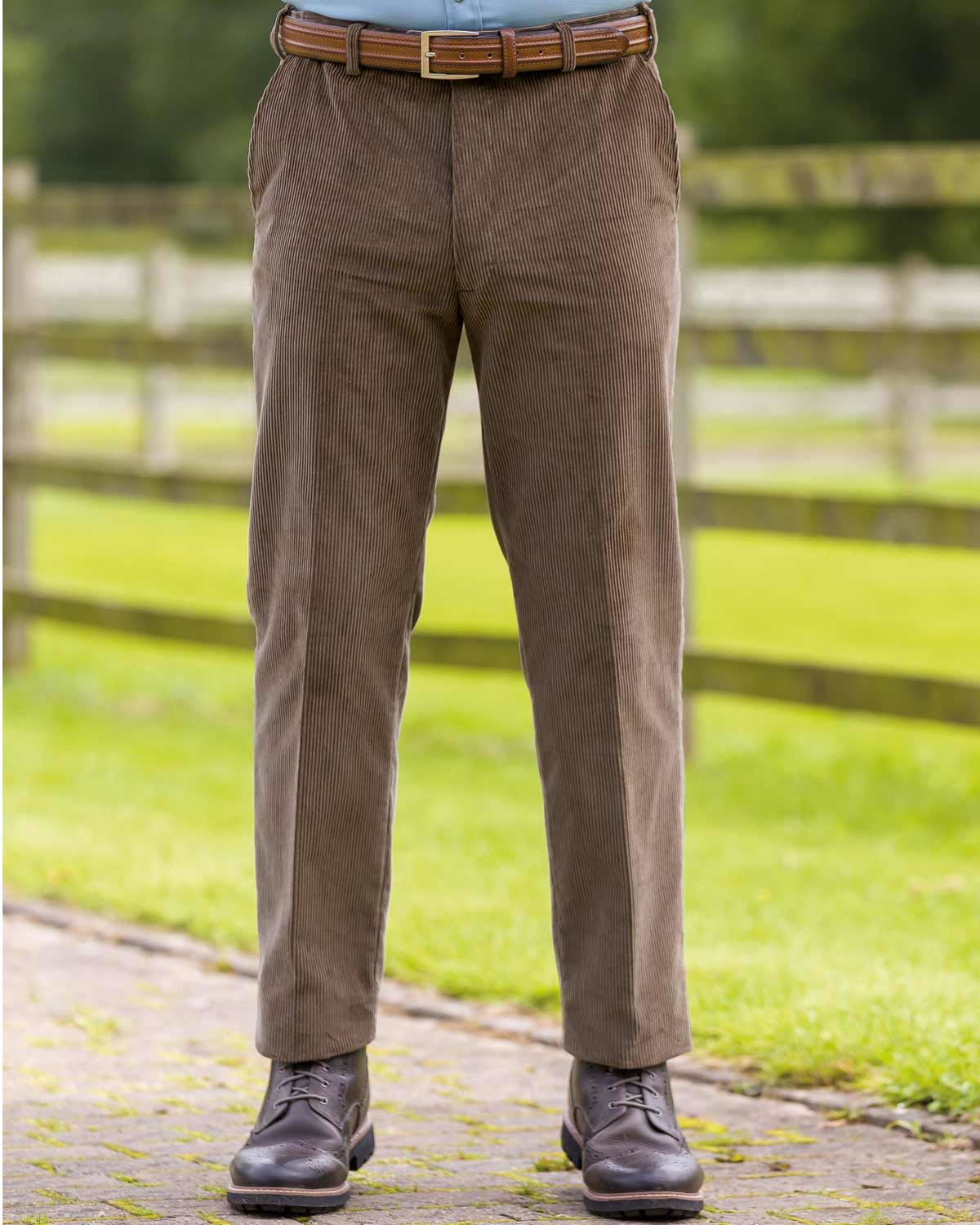 Expandaband Cord Trousers - Warm Beige - Country Collection