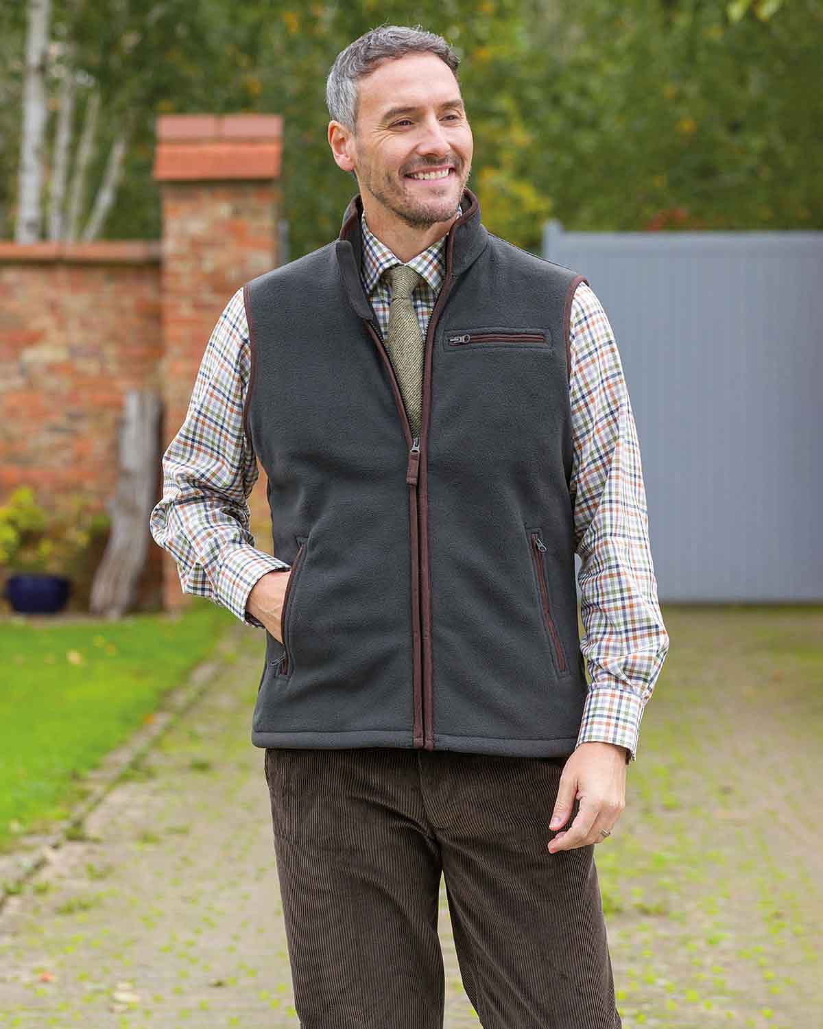 Berwick Fleece Gilet - Charcoal - Country Collection