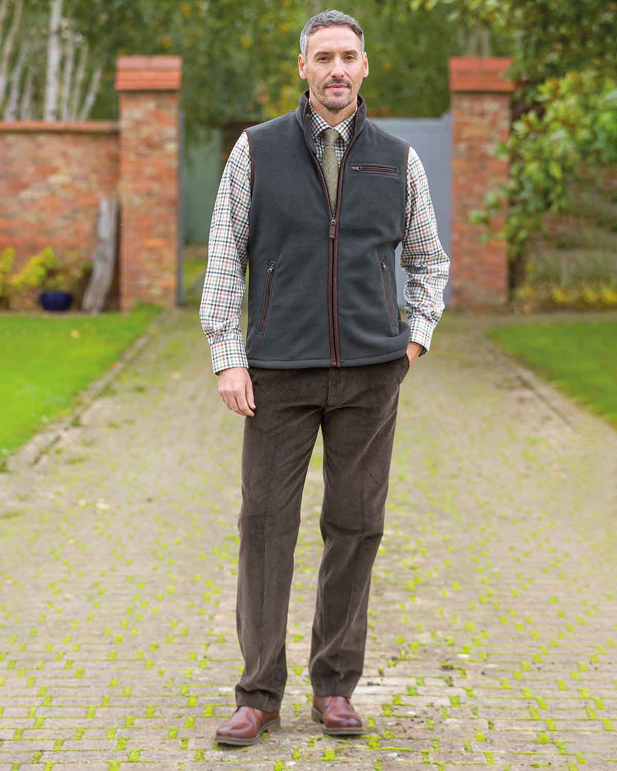 Berwick Charcoal Grey Fleece Gilet - Image 2 - Country Collection