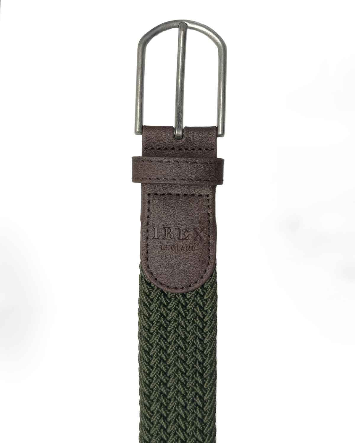 Elasticated Webbing Belt - Olive - Country Collection