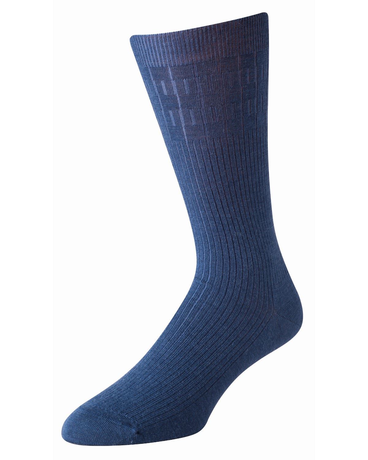 Viyella Soft Top Socks - Blue - Country Collection