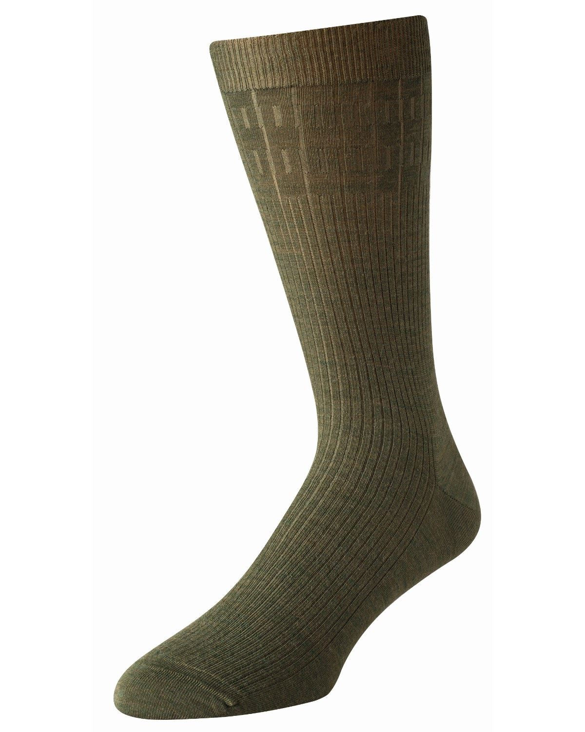 Viyella Soft Top Socks - Green - Country Collection