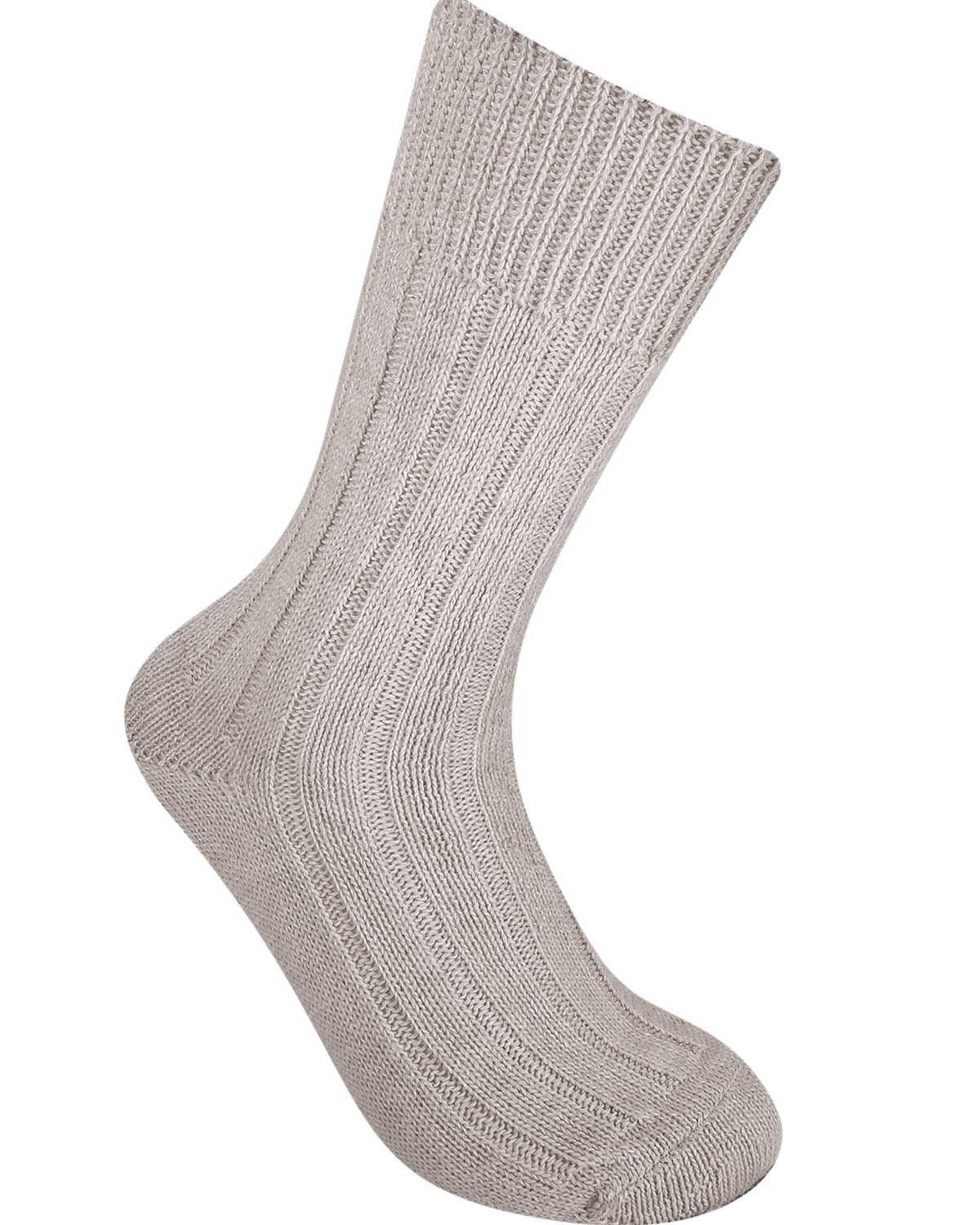 Mens Alpaca Bed Socks - Grey - Country Collection