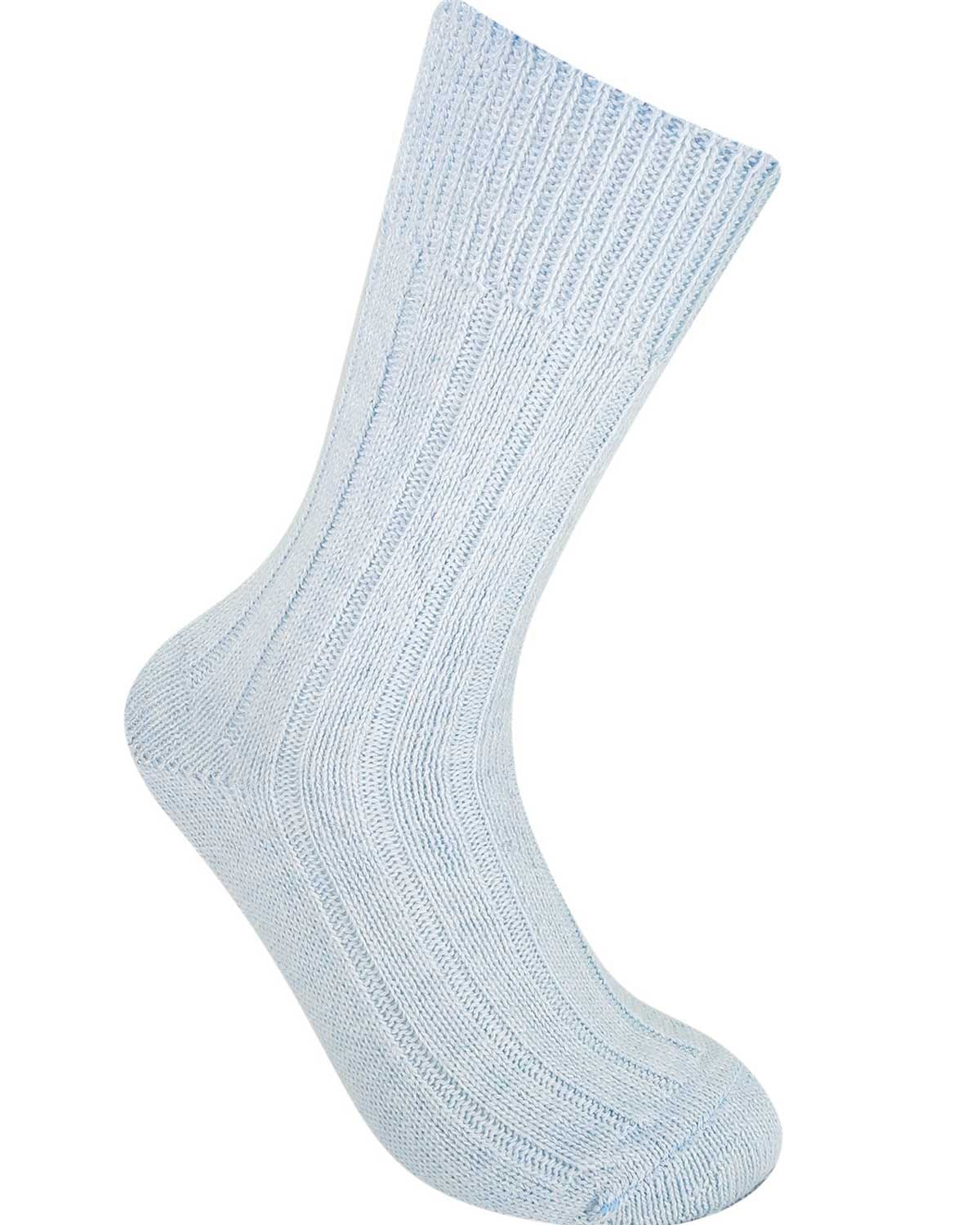 Mens Alpaca Bed Socks - Pale Blue - Country Collection
