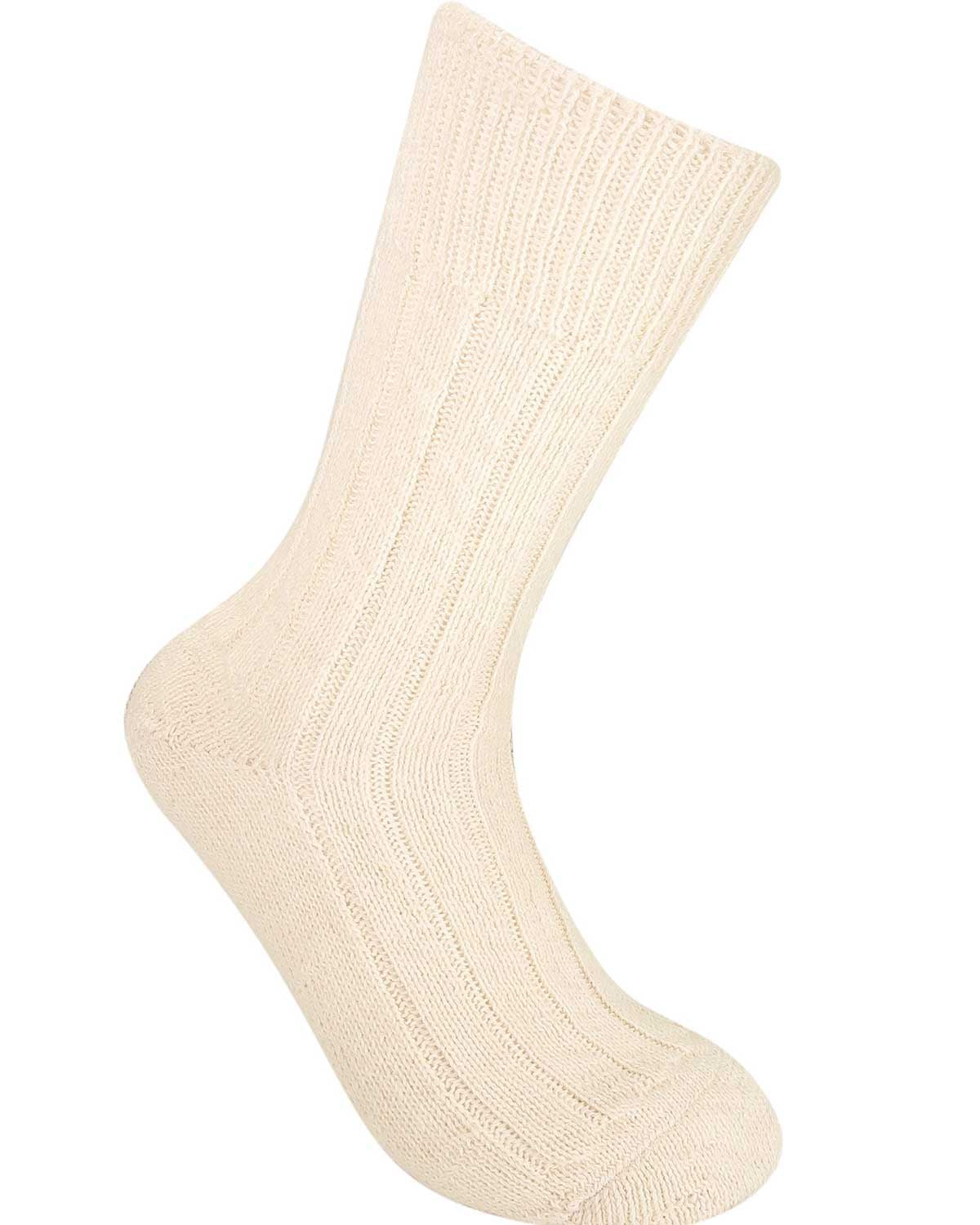 Mens Alpaca Bed Socks - Cream - Country Collection