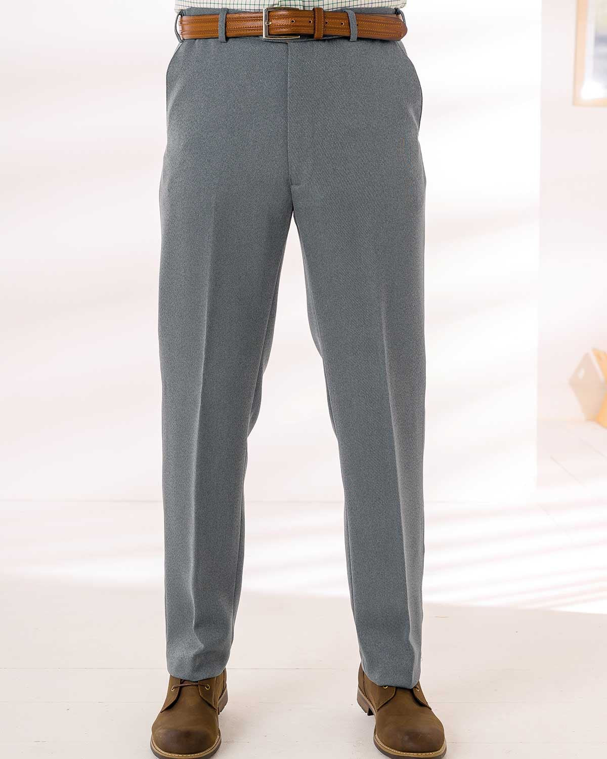 Expandaband Cavalry Twill Trousers - Mid Grey - Country Collection