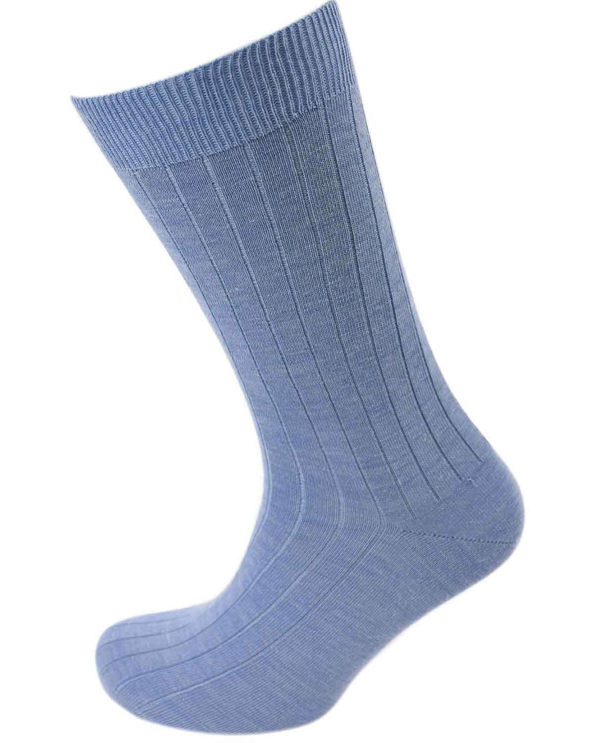 Viyella Ankle Socks - Mid Blue - Country Collection
