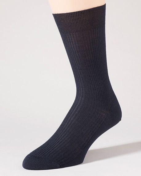 Pantherella Wool Rich Ankle Socks - Navy - Country Collection