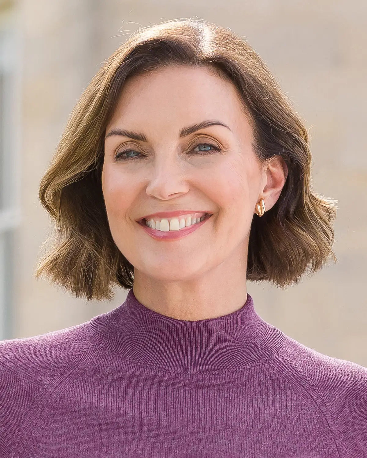 Ladies’ Pure Merino Wool Turtle Neck Jumper - Plum