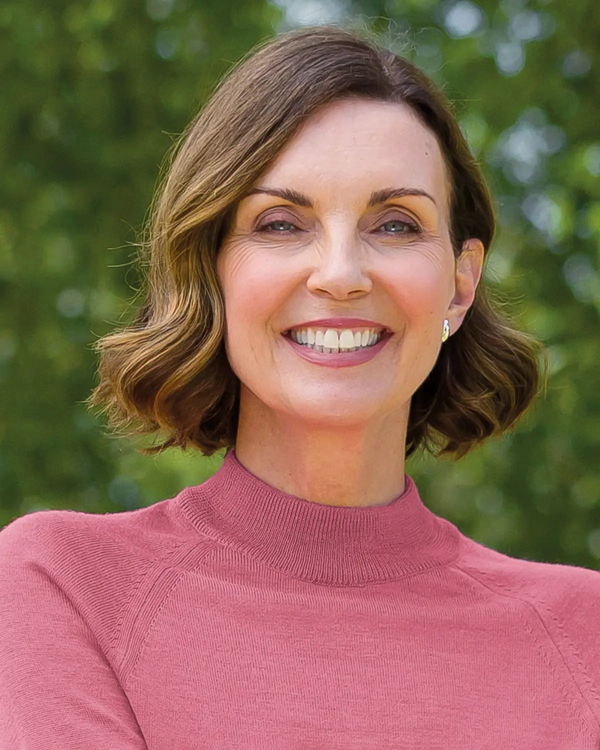 Ladies’ Pure Merino Wool Turtle Neck Jumper - Rose