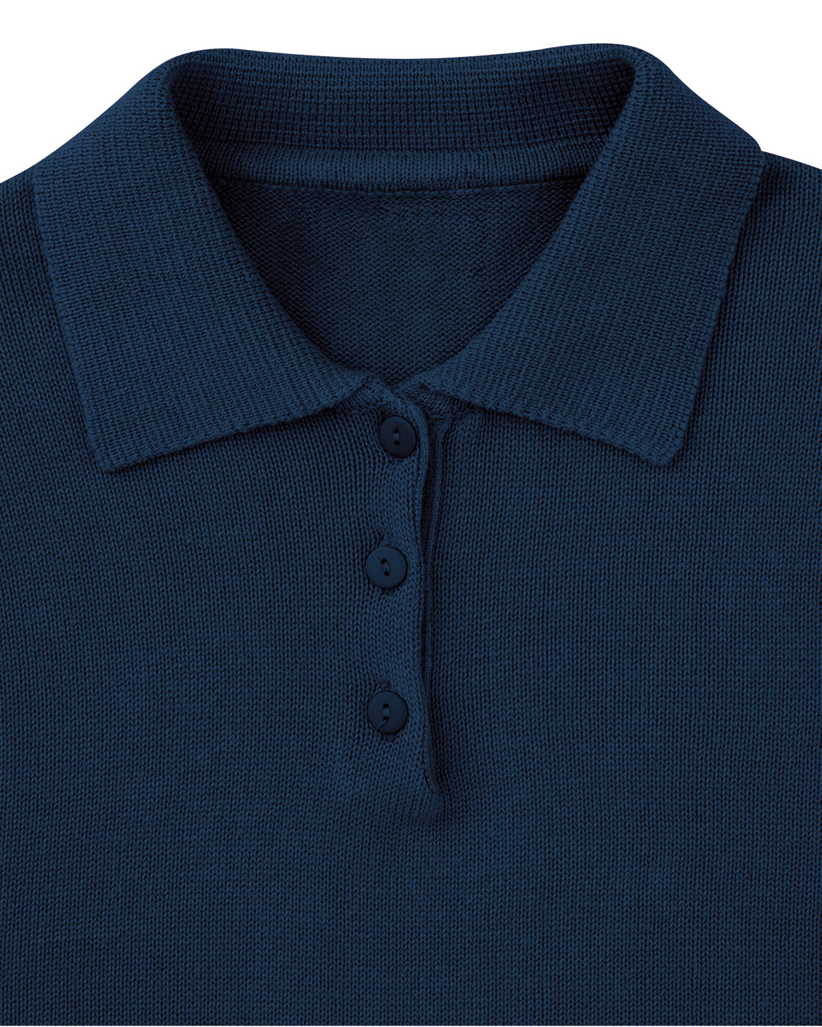 Ladies’ Luxury Knit Pure Cotton Polo Top – Navy