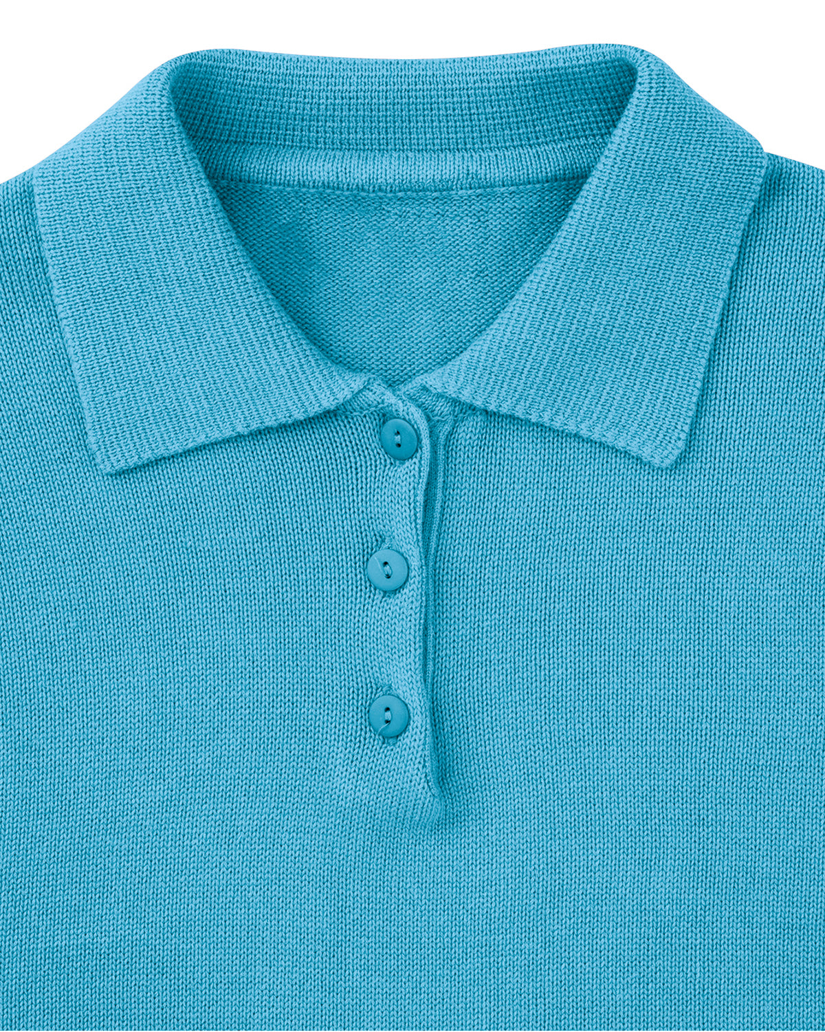 Ladies’ Luxury Knit Pure Cotton Polo Top – Turquoise