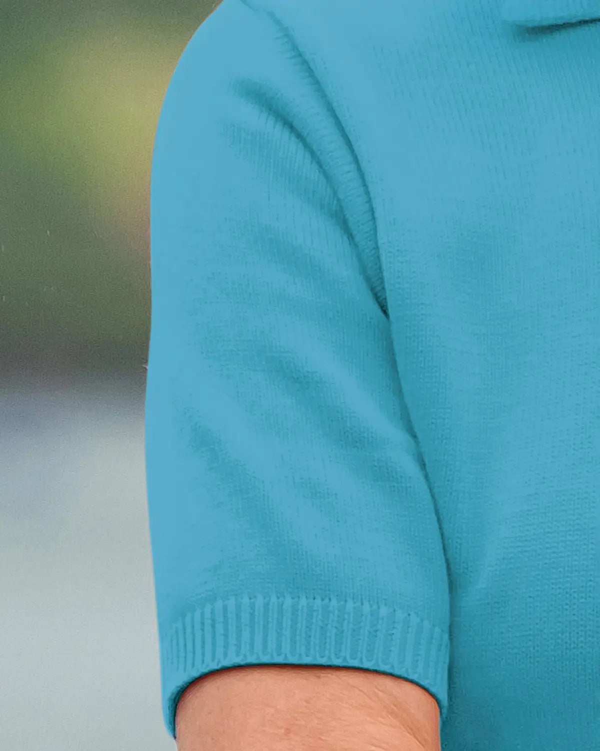 Ladies’ Luxury Knit Pure Cotton Polo Top – Turquoise