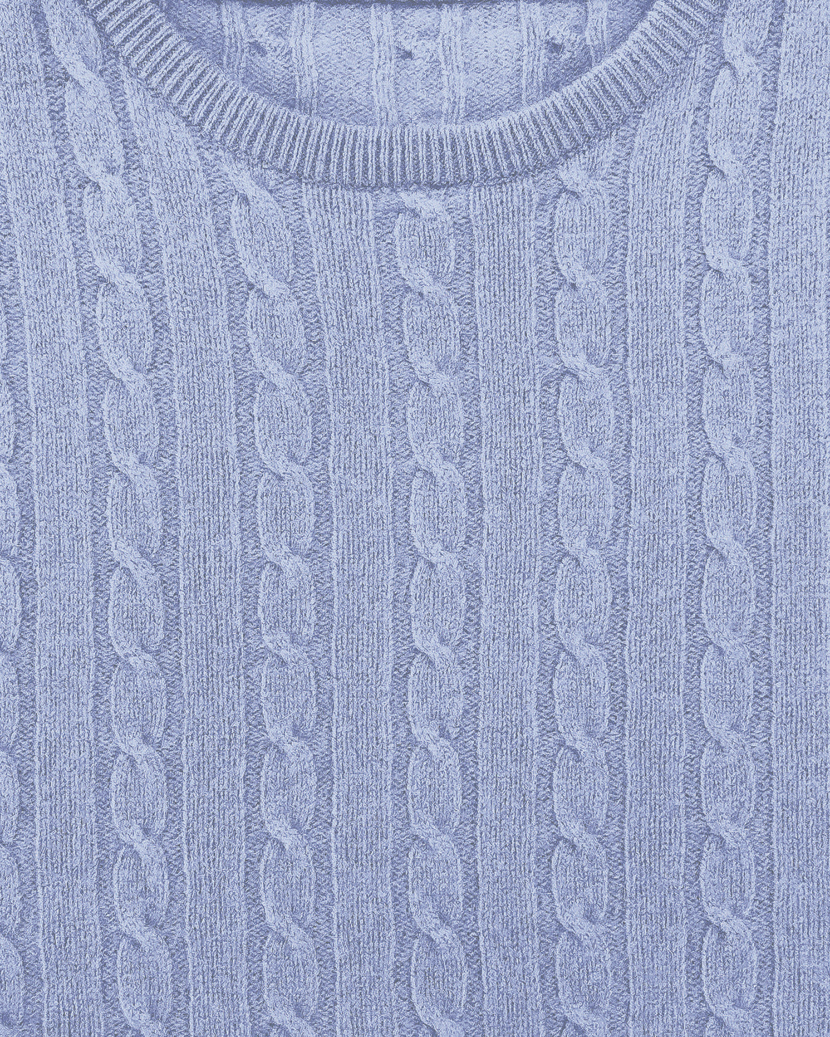 Ladies’ Pure Lambswool Cable Crew Neck Jumper – Amethyst