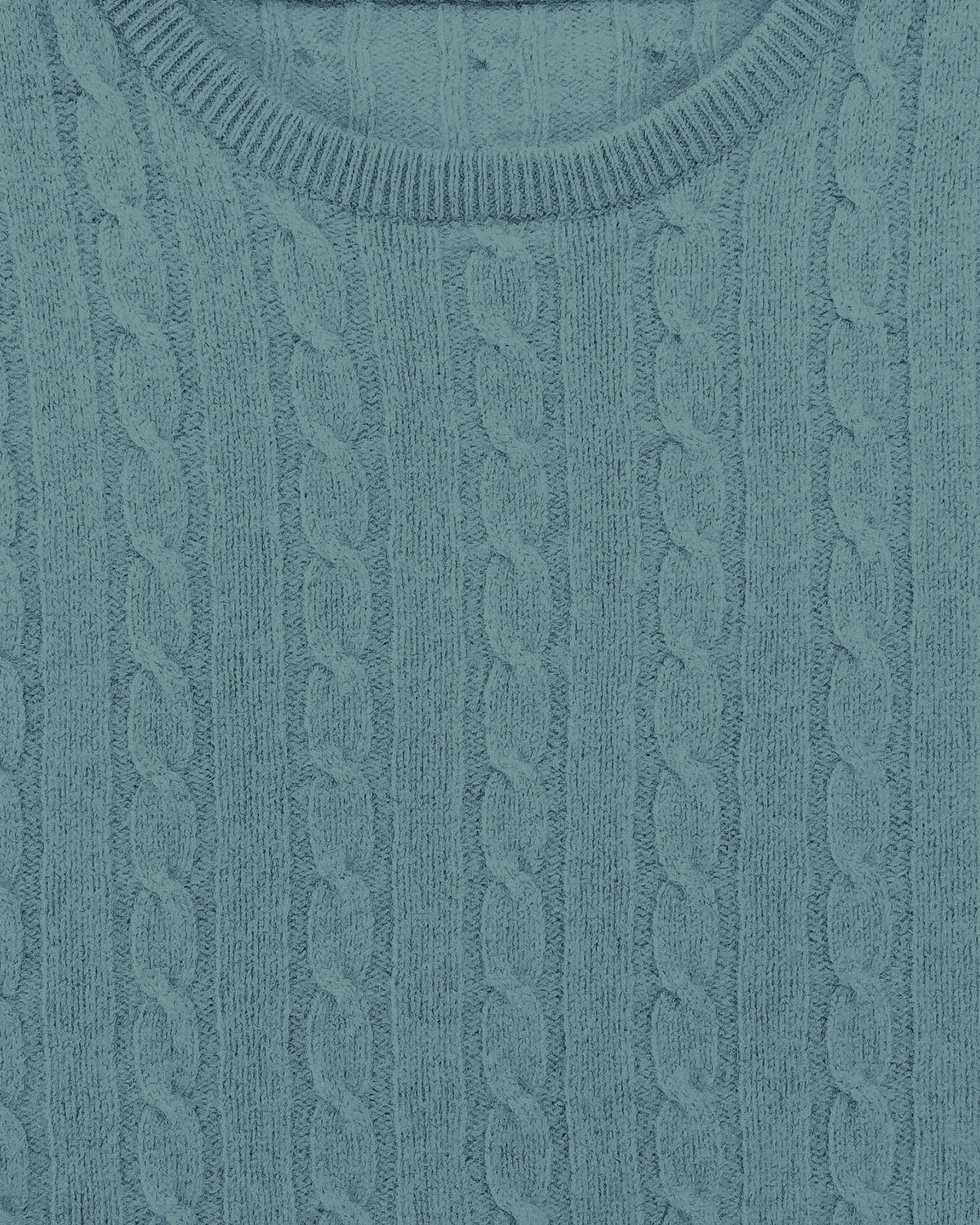 Ladies’ Pure Lambswool Cable Crew Neck Jumper – Storm