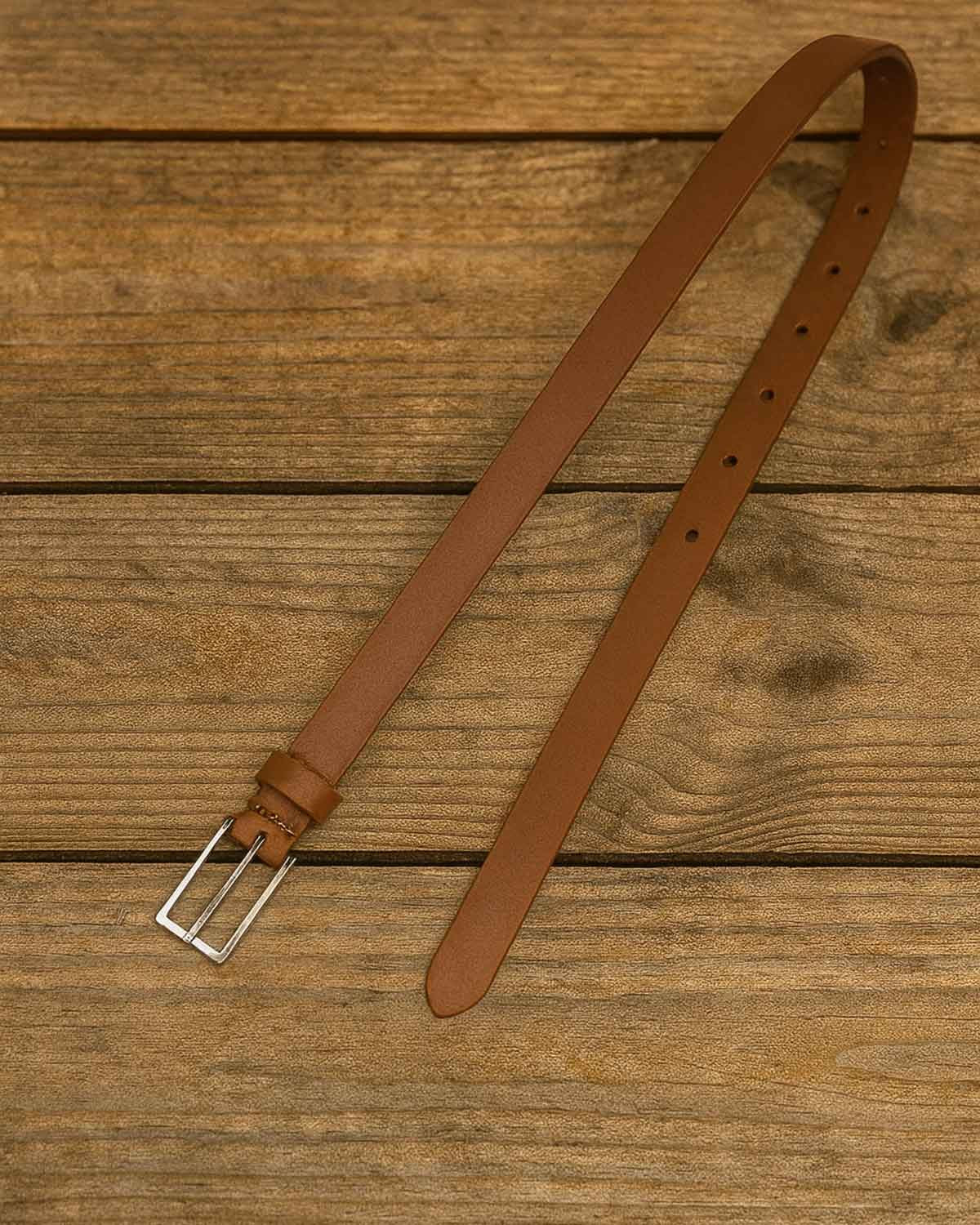 Narrow Leather Belts - Tan - Country Collection