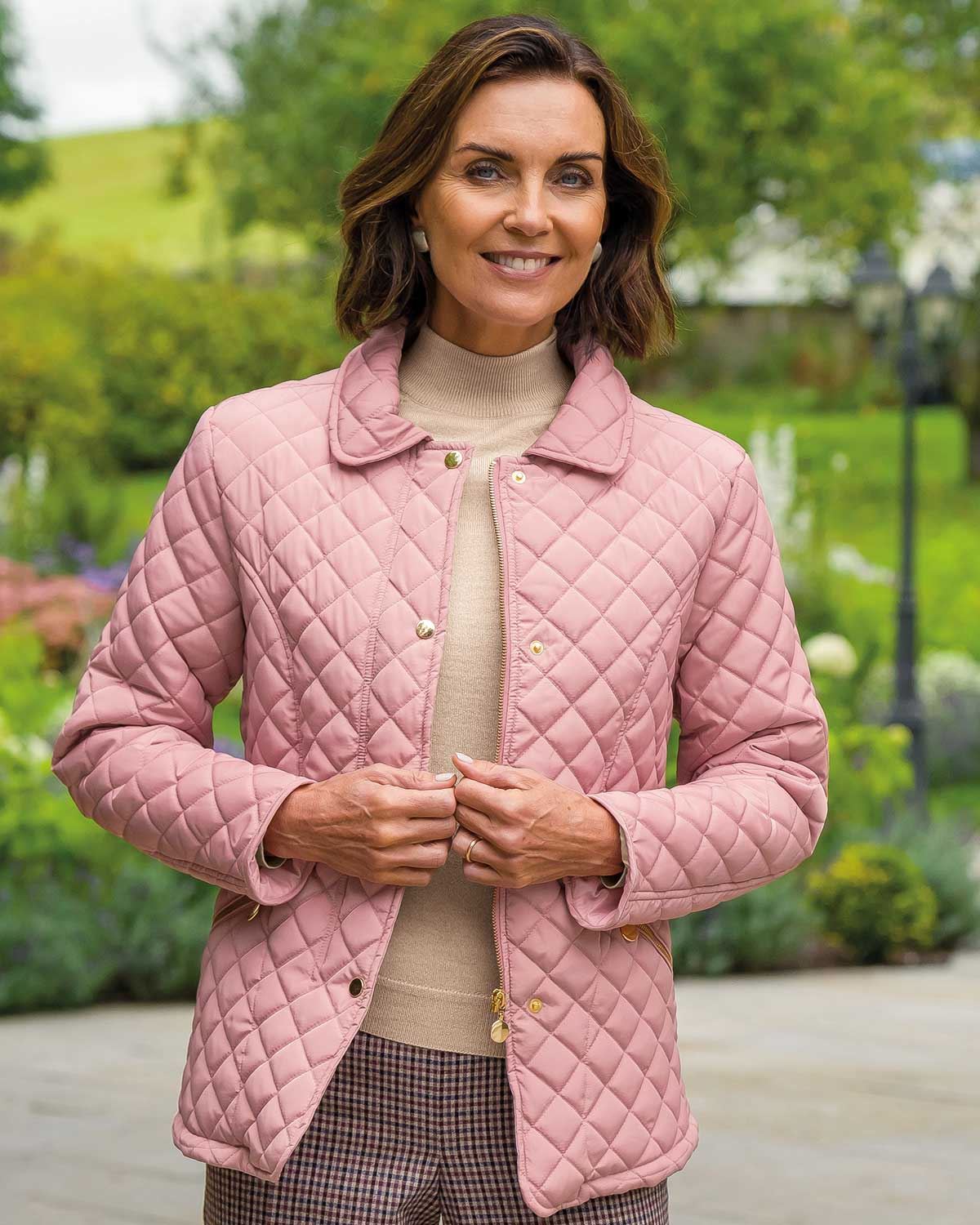 Ladies Quilted Jacket - Dusky Rose - Country Collection