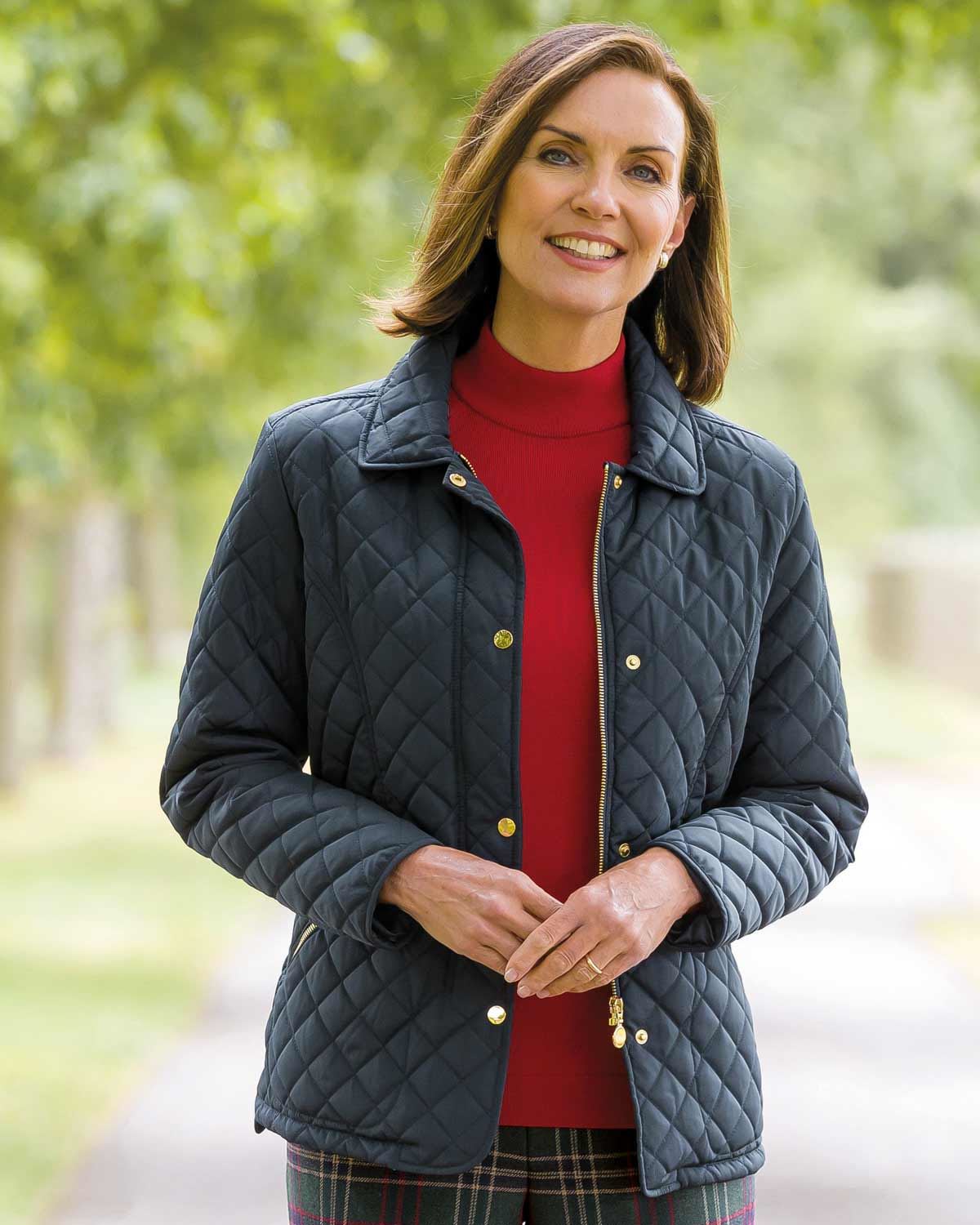 Ladies Quilted Jacket - Navy - Country Collection