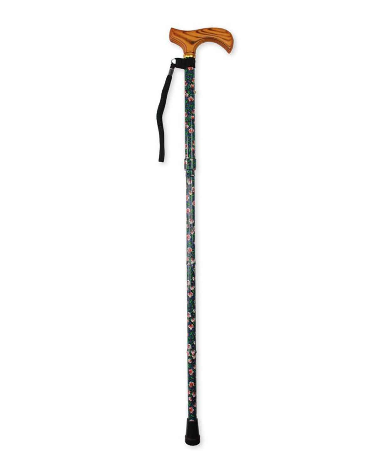 Floral Folding Walking Stick - Image 2 - Country Collection