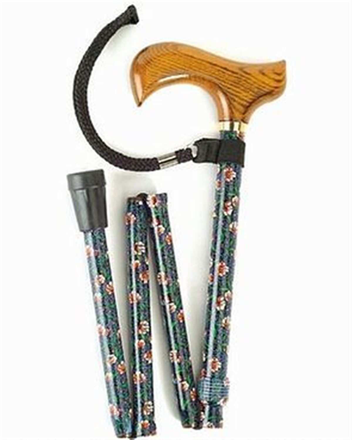 Floral Folding Walking Stick - Image 3 - Country Collection
