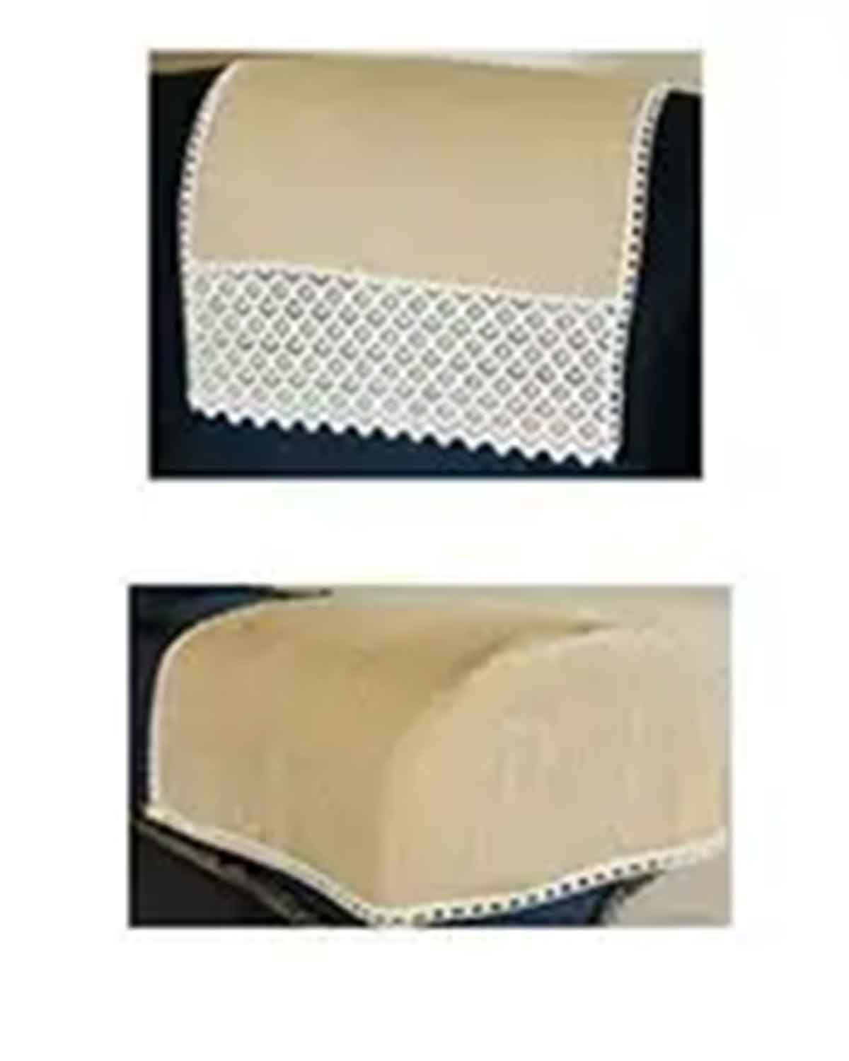 Chenille Chair Backs and Arm Caps - Beige