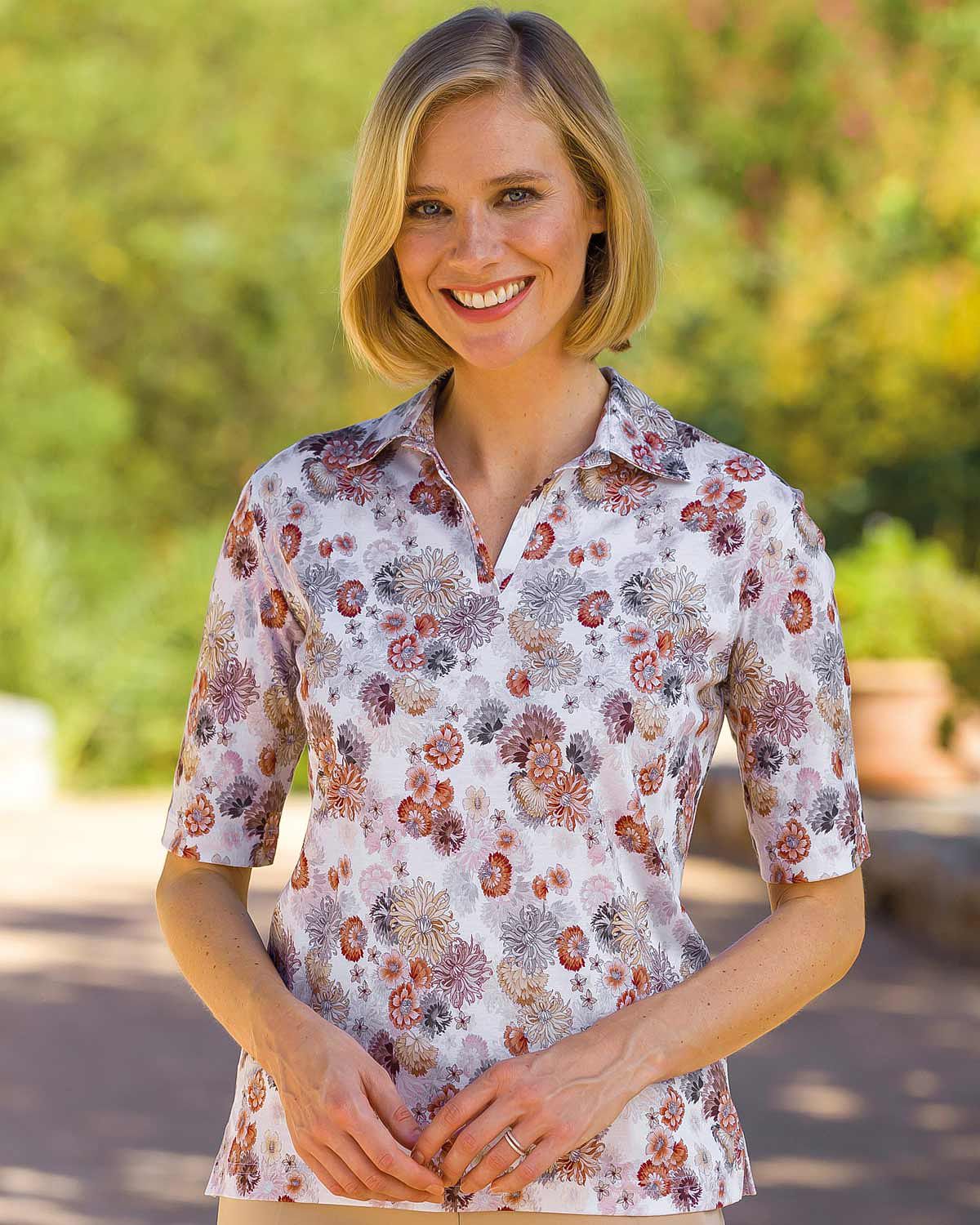 Georgie Multi Coloured Pure Cotton Polo - Country Collection
