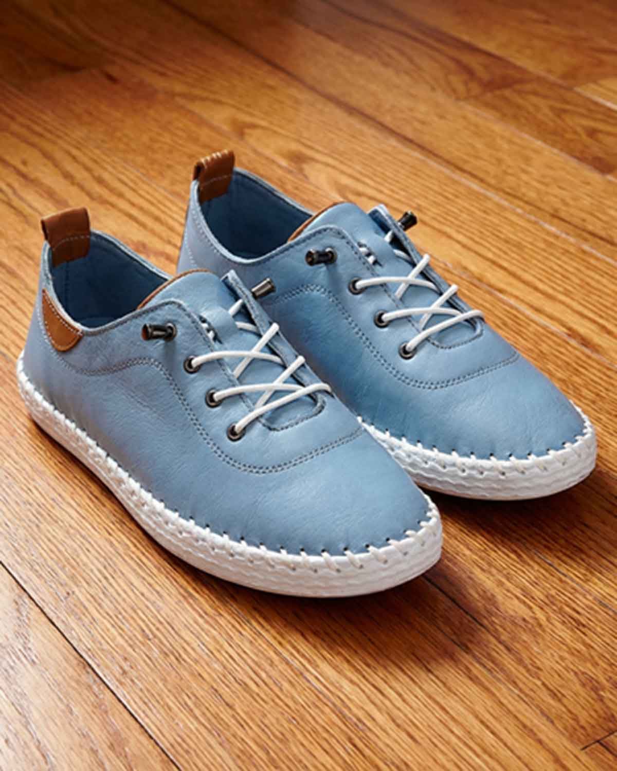 Lunar Leather St Ives Shoe - Blue - Country Collection