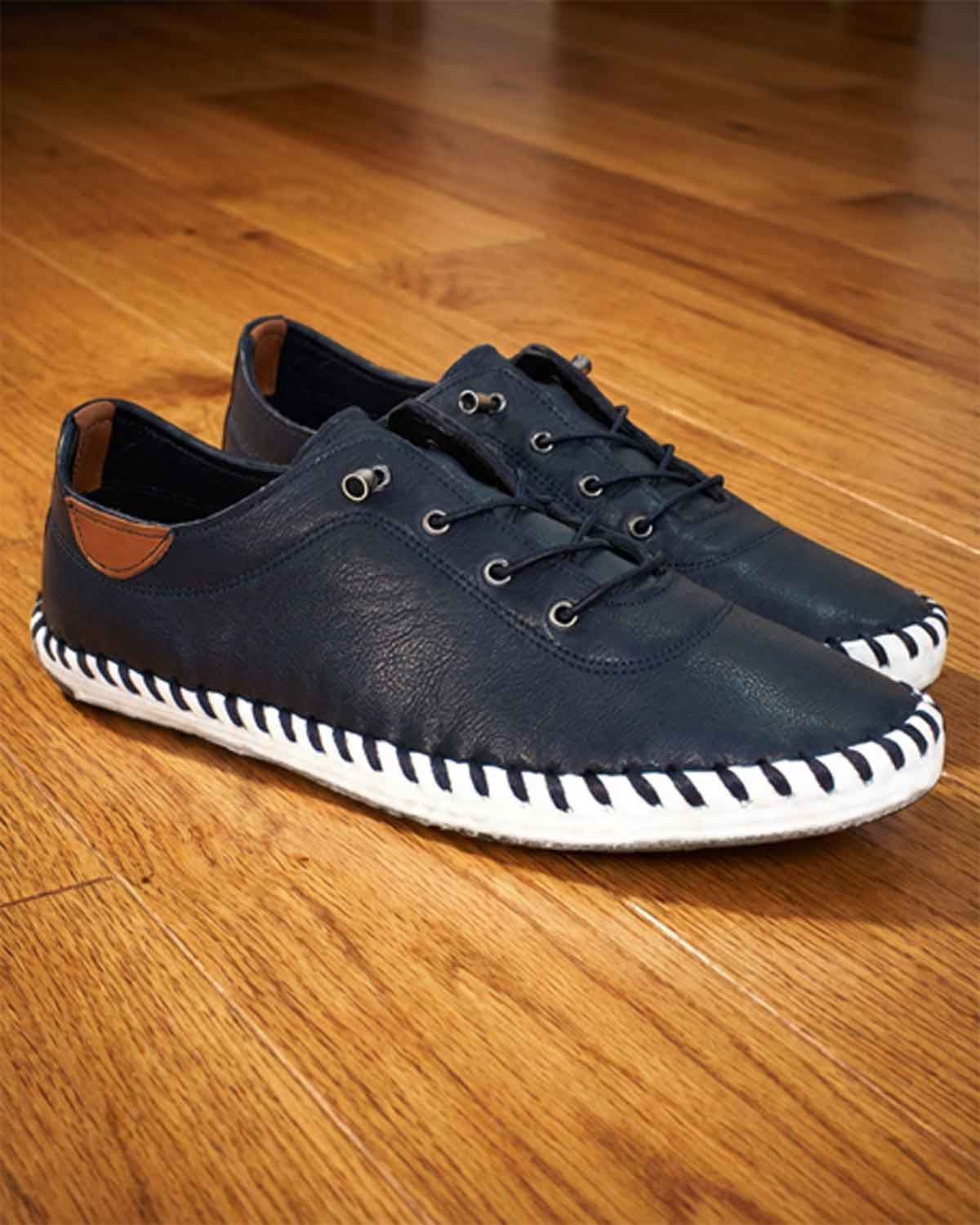 Lunar Leather St Ives Shoe - Navy - Country Collection