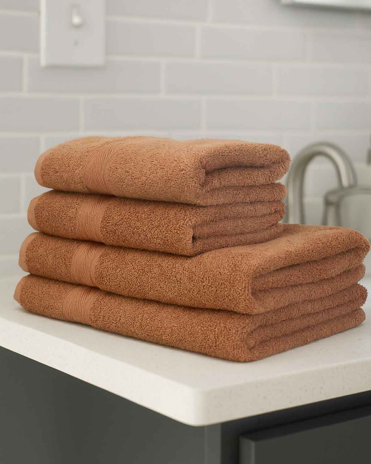 Soft Pure Cotton Towels - Oatmeal - Country Collection