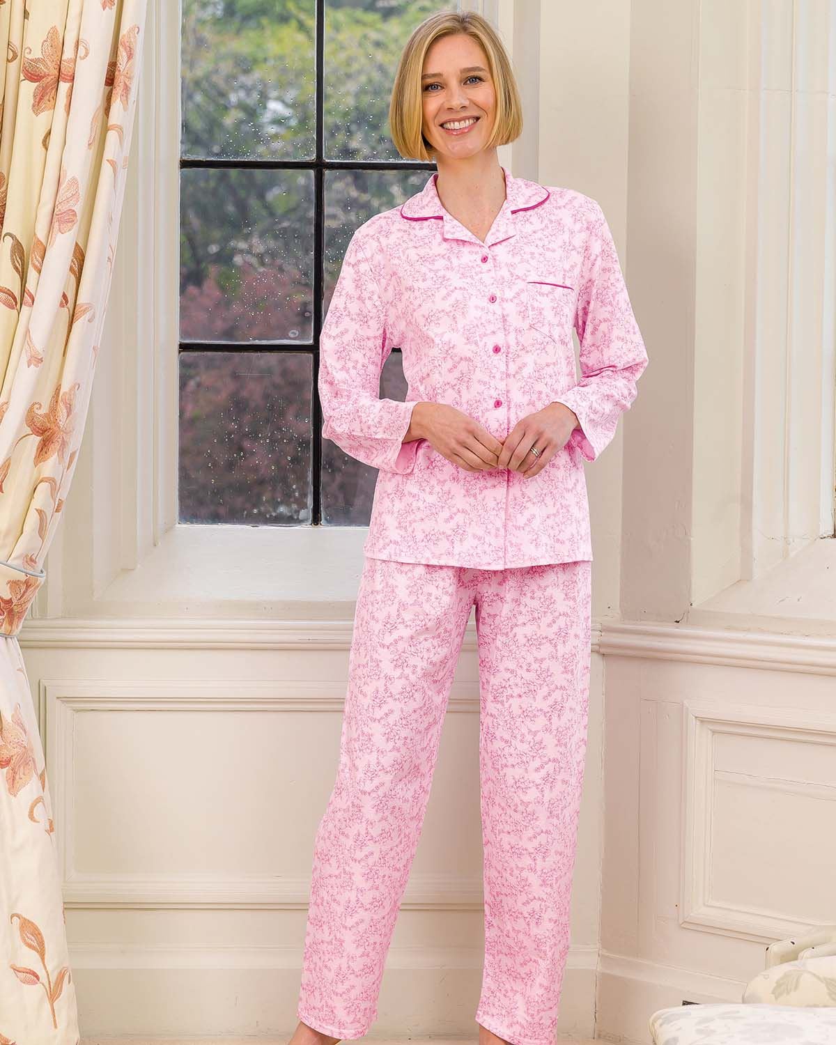 Slenderella Pyjamas Freda - Pink - Country Collection