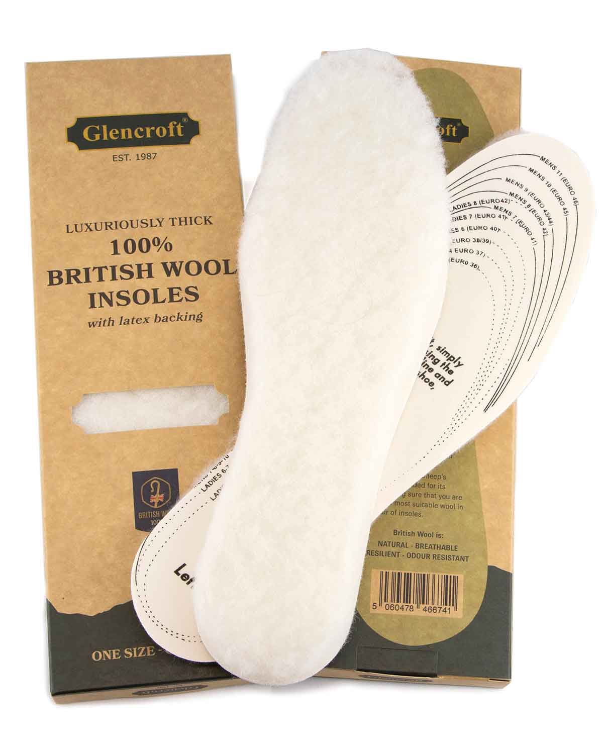Luxuriously Thick British Wool Shoe Insoles - Image 2 - Country Collection
