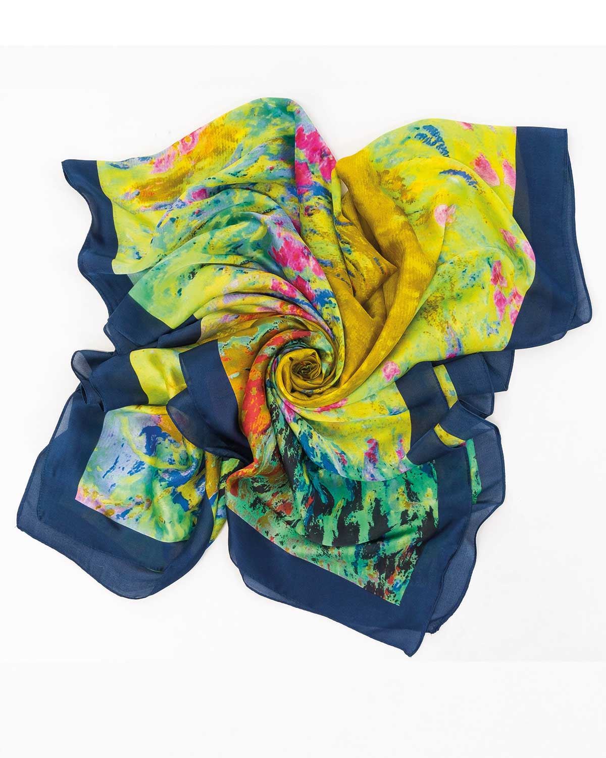 Lyra Patterned Ladies Silk Scarf - Country Collection