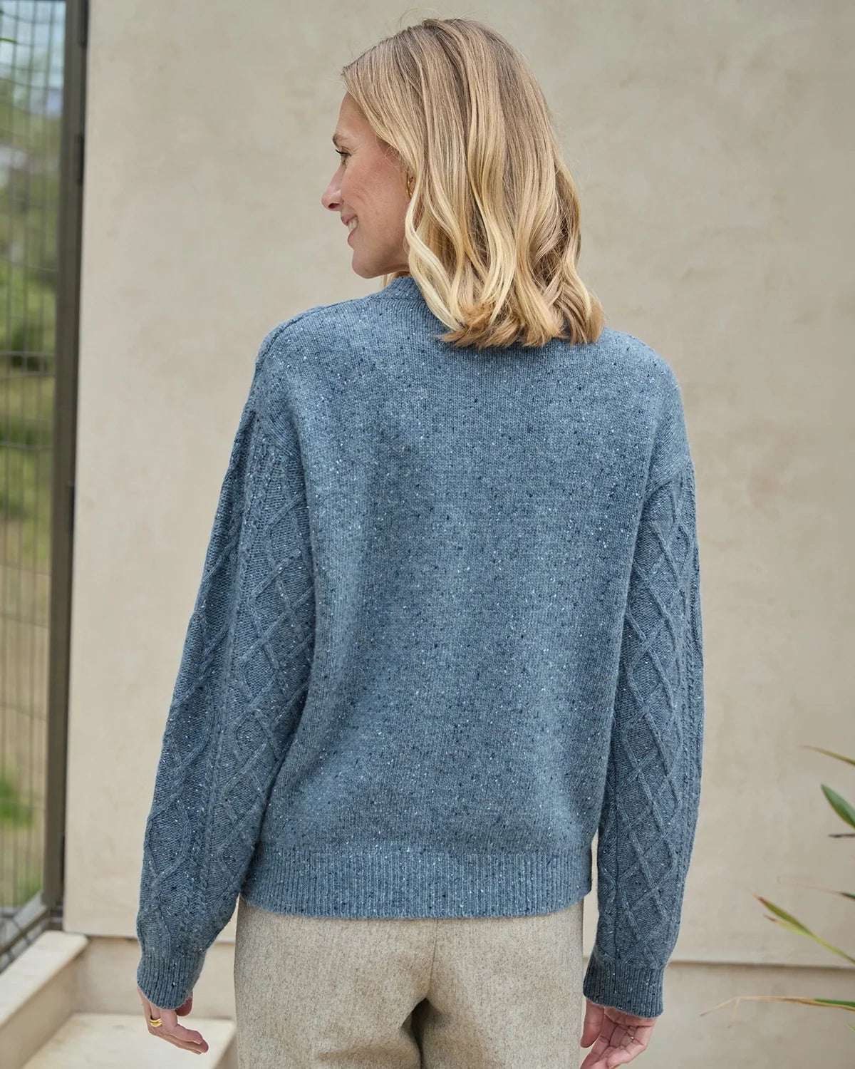 Addison Cable Knit Wool Rich Cardigan