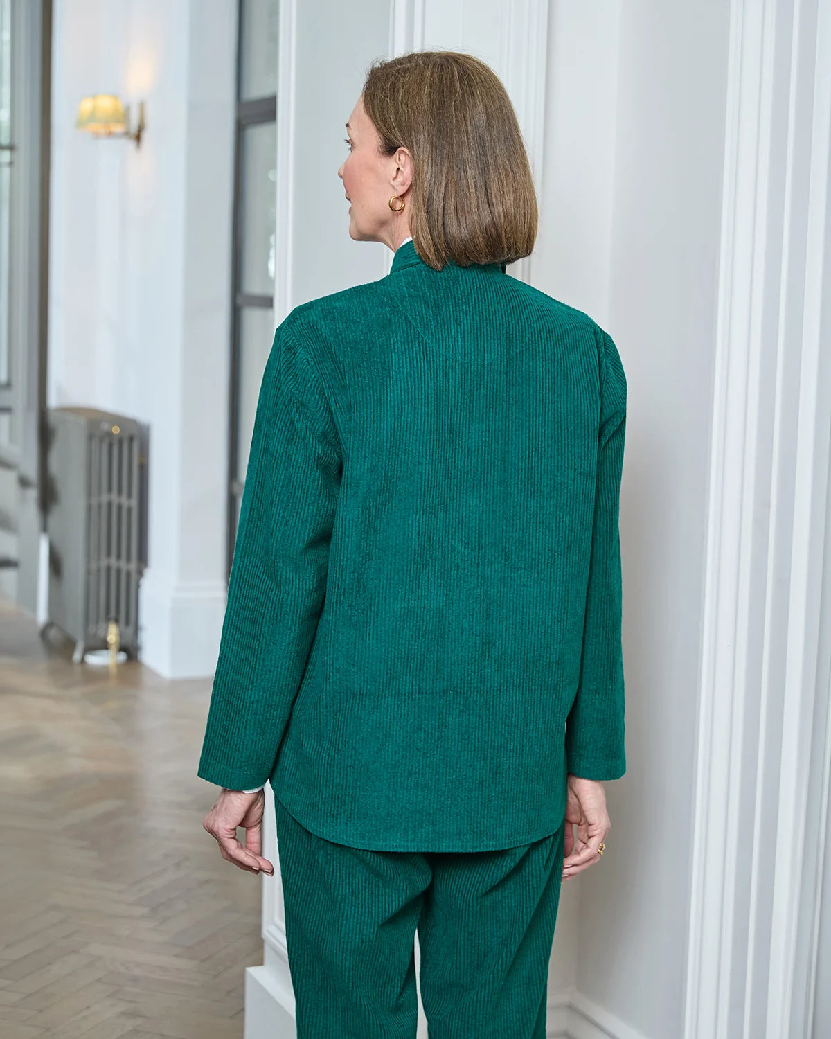 Alexis Emerald Green Cord Shirt Style Jacket