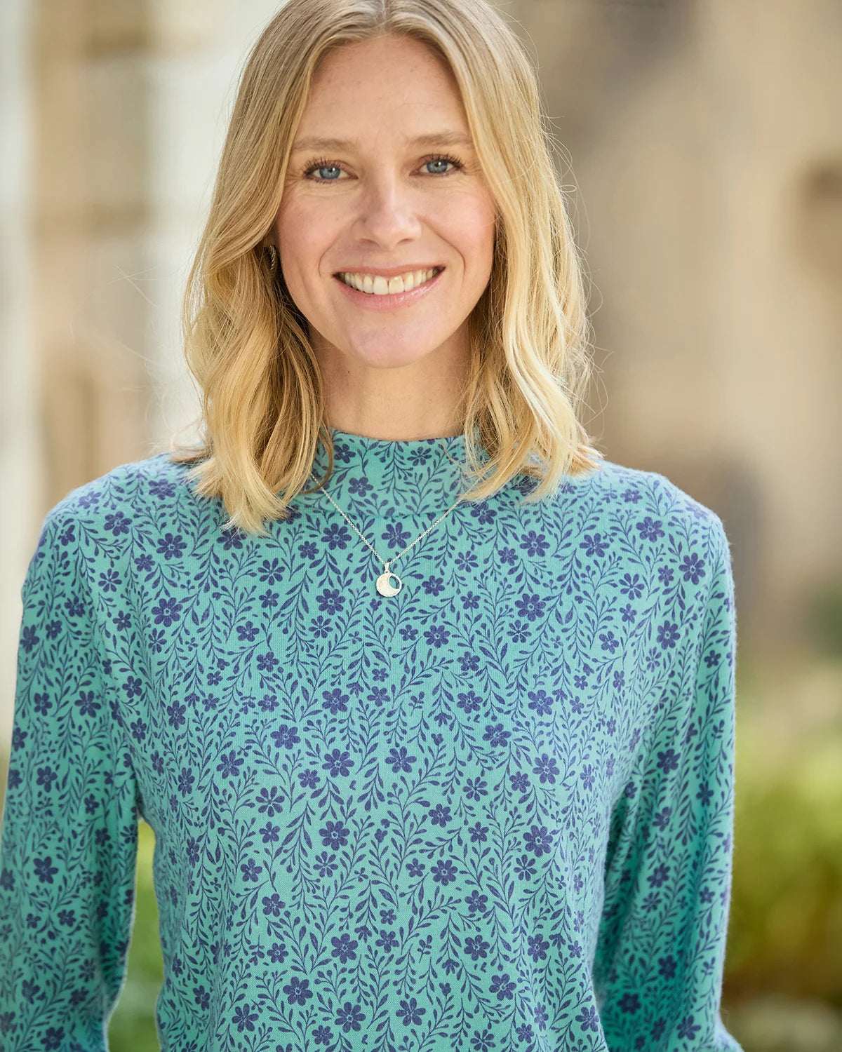 Aliyah Floral Turtle Neck Long Sleeved Top