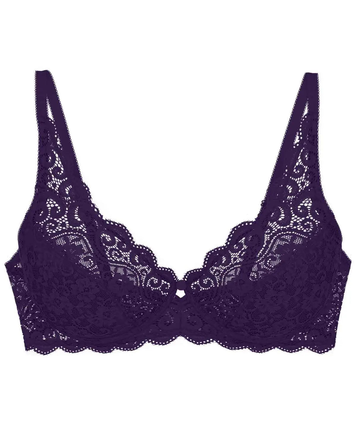 Triumph Amourette Underwired Lace Bra - Purple