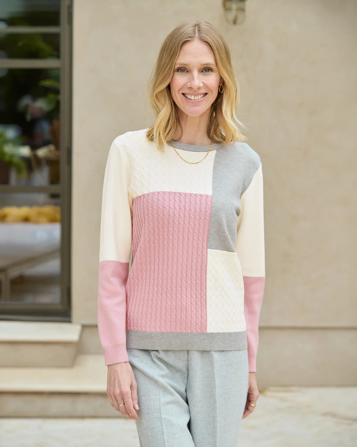 Brielle Patchwork Style Jumper